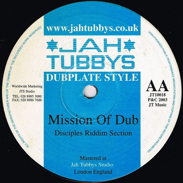 Disciples Riddim Section : Roots Workout / Mission Of Dub (10")