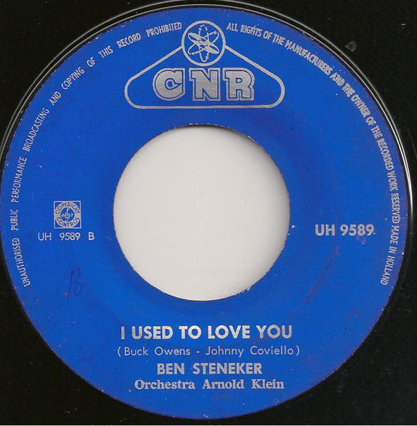 Ben Steneker : Lonely River Rhine / I Used To Love You (7", Single, Red)