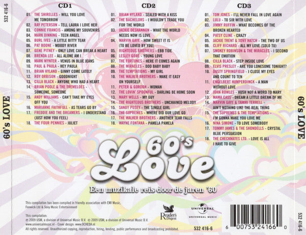 Various : Een Muzikale Reis Door de Jaren '60 - 60's Love (3xCD, Comp)