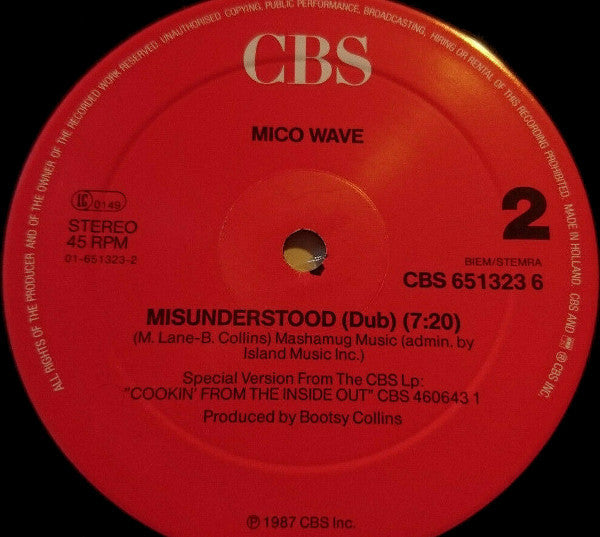 Mico Wave : Misunderstood (12", Maxi)