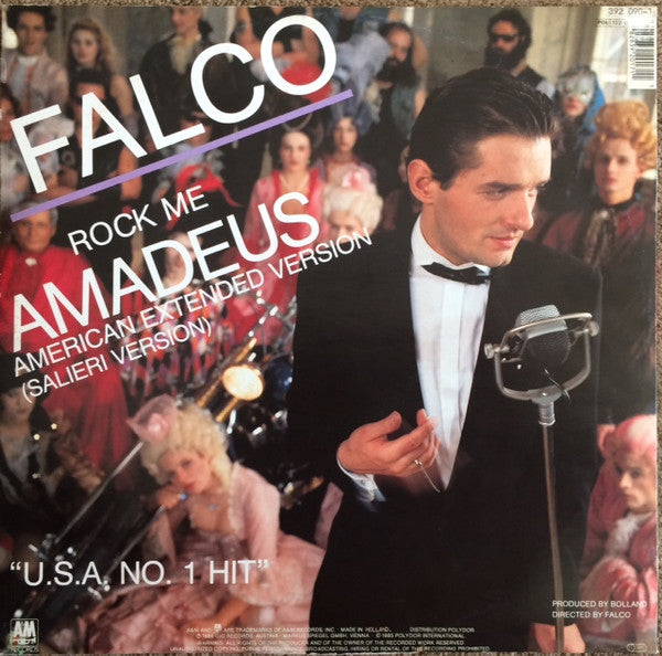 Falco : Rock Me Amadeus (American Extended Version) (Salieri Version) (12", Maxi)