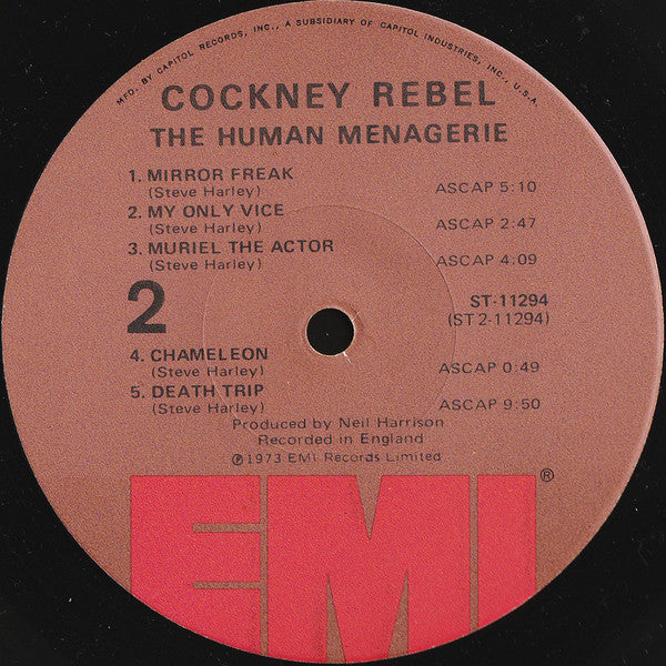 Cockney Rebel : The Human Menagerie (LP, Album, Jac)