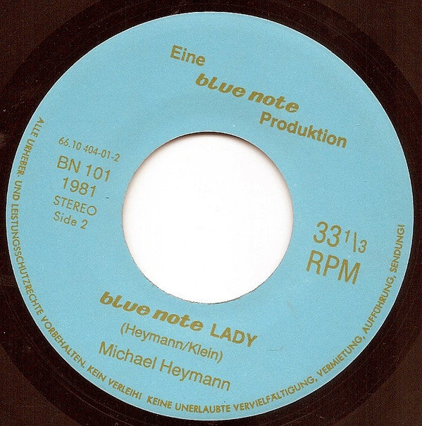 Michael Heymann : Blue Note Rock / Blue Note Lady (7", Single)