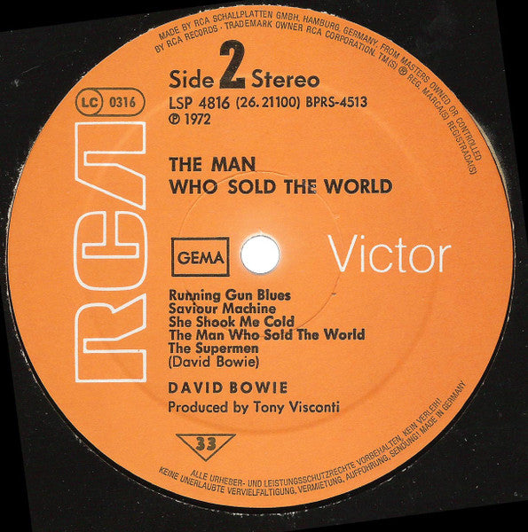 David Bowie : The Man Who Sold The World (LP, Album, RP)