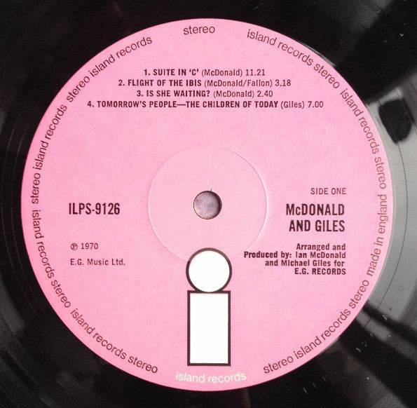 McDonald & Giles : McDonald And Giles (LP, Album, Gat)
