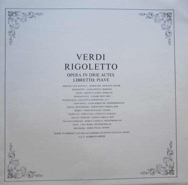 Giuseppe Verdi : Rigoletto (3xLP, Album, Mono + LP, Box)