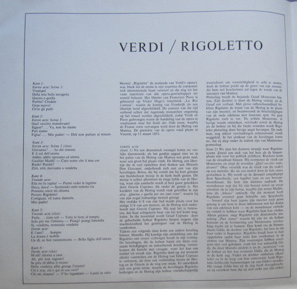 Giuseppe Verdi : Rigoletto (3xLP, Album, Mono + LP, Box)