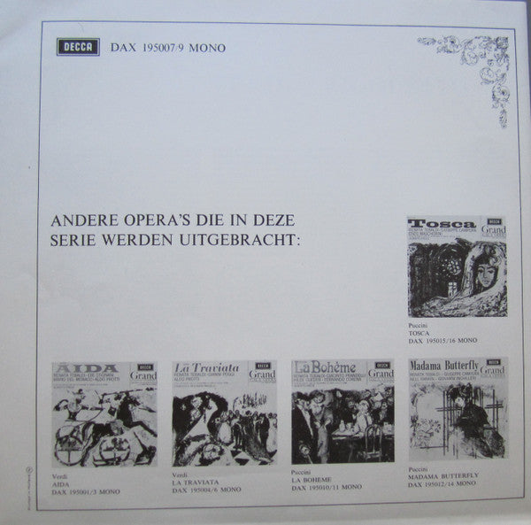 Giuseppe Verdi : Rigoletto (3xLP, Album, Mono + LP, Box)