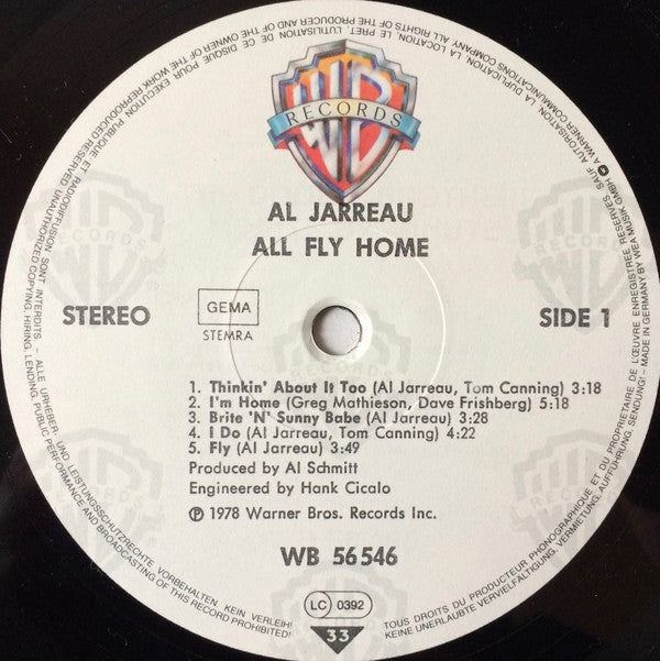 Al Jarreau : All Fly Home (LP, Album, RE)