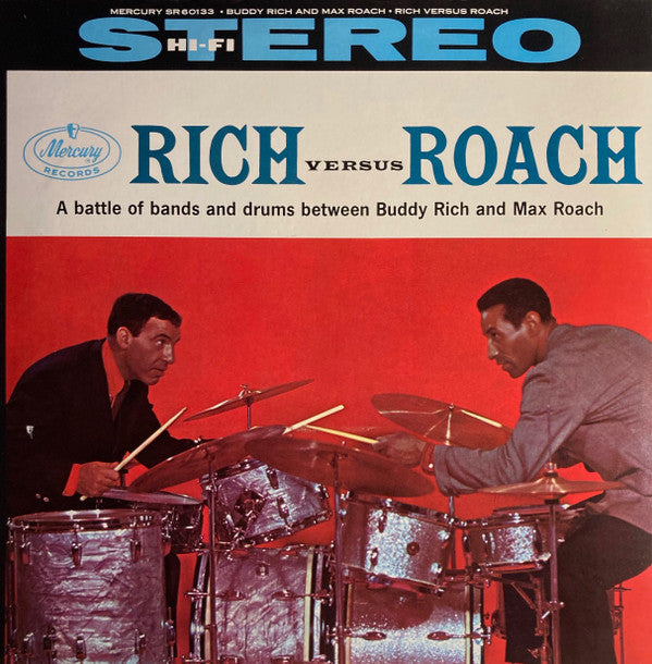 Buddy Rich And Max Roach : Rich Versus Roach (LP, Album, RE)