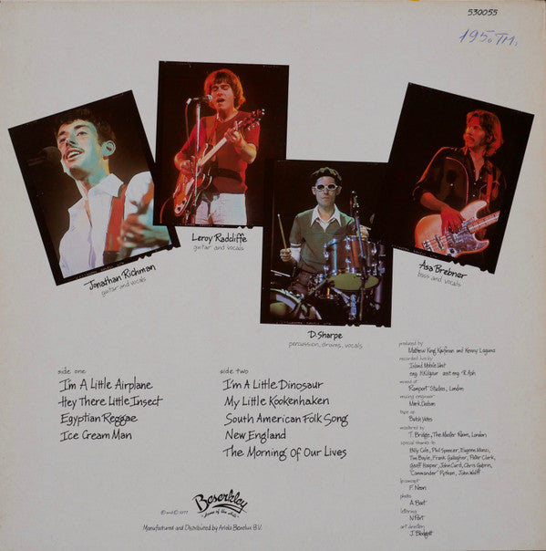 Jonathan Richman & The Modern Lovers : Live (LP, Album)