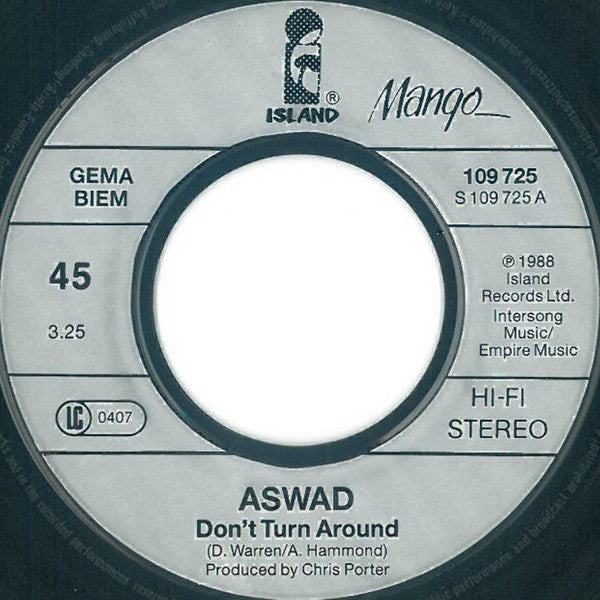 Aswad : Don't Turn Around (7", Single)