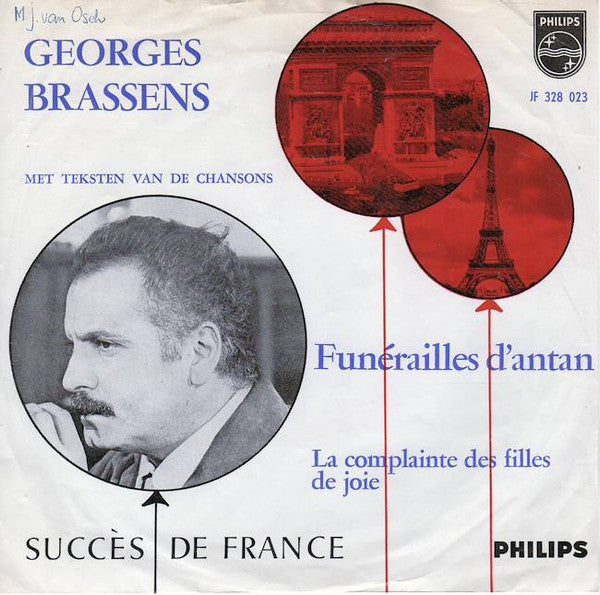 Georges Brassens : Les Funérailles d'Antan (7", Single, Ser)