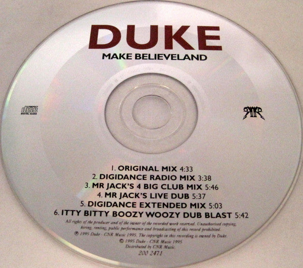 Duke : Make Believeland (CD, Maxi)