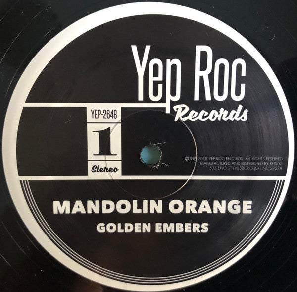 Mandolin Orange : Golden Embers / John Hess (12", Single)