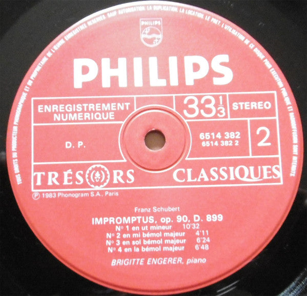 Franz Schubert / Brigitte Engerer : Mélodie Hongroise / Klavierstücke D.946 / Impromptus Op. 90 (LP, Gat)