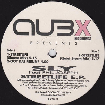 Sly (4) Feat Phil Joseph : Streetlife E.P. (12")