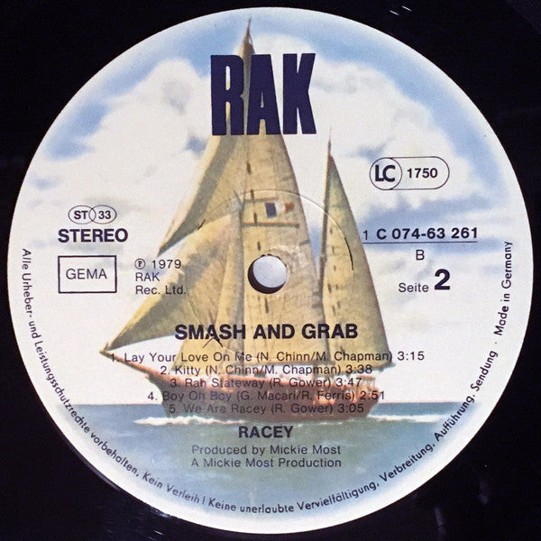 Racey : Smash And Grab (LP, Album)