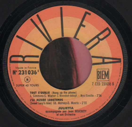 Julietta (7) : Le Citronnier (7", EP)