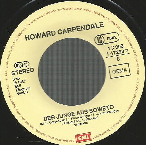 Howard Carpendale : Laura Jane (7", Single)
