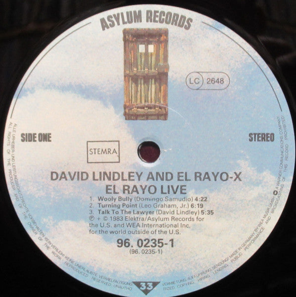 David Lindley And El Rayo-X : El Rayo Live (LP, Album)