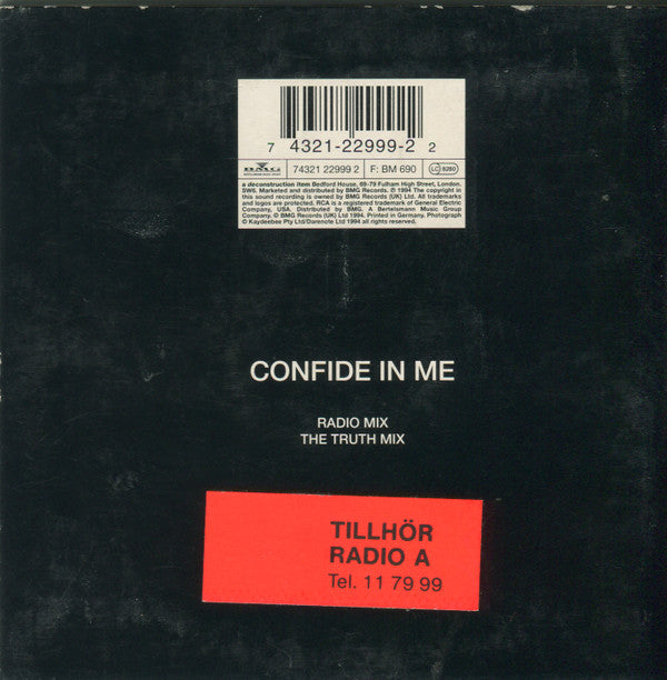Kylie Minogue : Confide In Me (CD, Single)