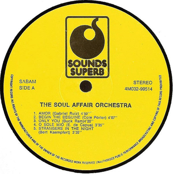 The Soul Affair Orchestra : The Soul Affair Orchestra (LP, Album)