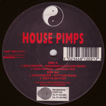 House Pimps : Zulu Nation (12")