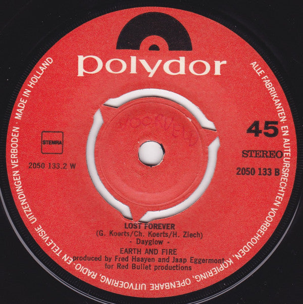 Earth And Fire : Storm And Thunder (7", Single, Pap)