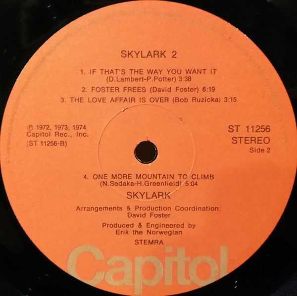 Skylark (3) : Skylark 2 (LP, Album)
