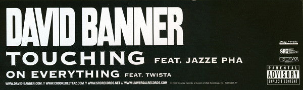 David Banner : Touching / On Everything (12")