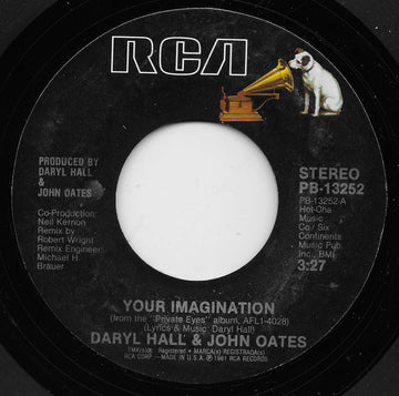 Daryl Hall & John Oates : Your Imagination (7", Single, Styrene, Ind)