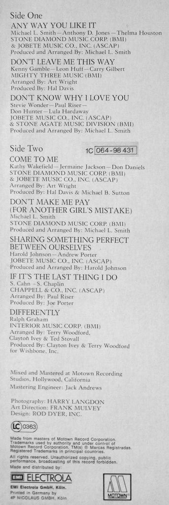 Thelma Houston : Any Way You Like It (LP, Album)