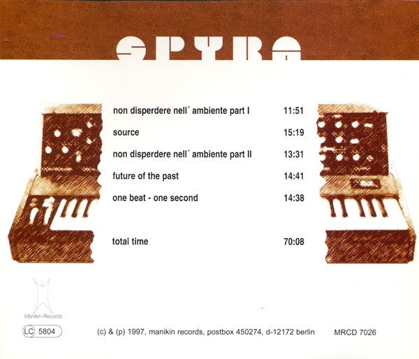 Spyra : Future Of The Past (CD, Album)