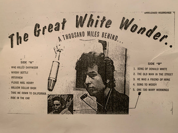 Bob Dylan : G.W.W. - A Thousand Miles Behind (LP, Album, Unofficial, Fir)