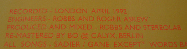 Stereolab : Peng! (LP, Album, RE, RM, Cle)