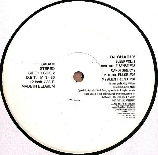 Dj Charly : Bleep Vol. 1 (12")
