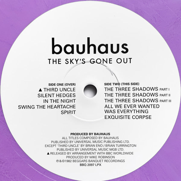 Bauhaus : The Sky's Gone Out (LP, Album, Ltd, RE, RM, Vio)