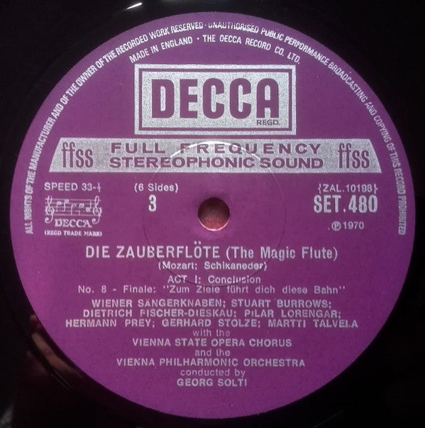Wolfgang Amadeus Mozart, Wiener Staatsopernchor, Wiener Philharmoniker, Georg Solti : Die Zauberflöte - The Magic Flute - La Flûte Enchantée (3xLP + Box)