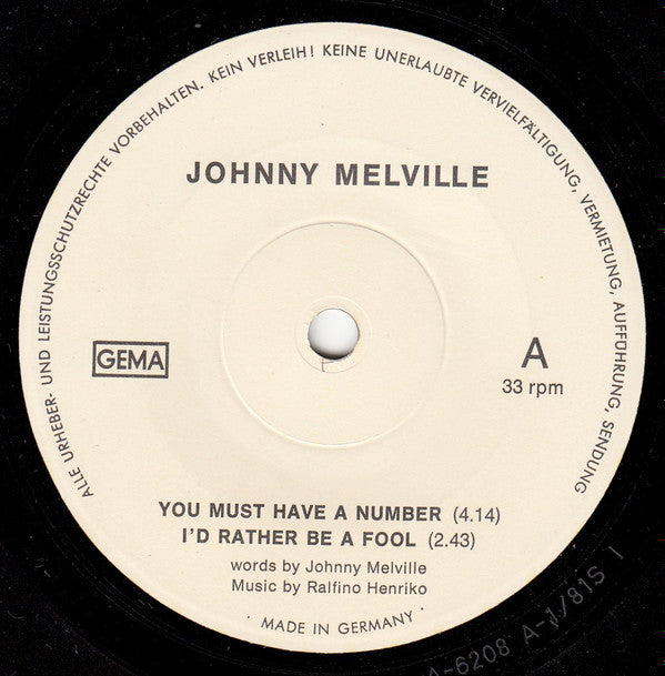 Johnny Melville : The Wee Album (7")