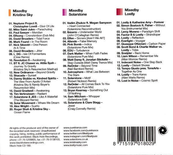 Kristina Sky, Solarstone & Lostly : Solarstone Presents Pure Trance V7 (3xCD, Mixed)