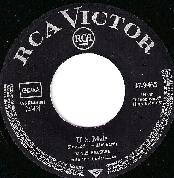 Elvis Presley : U.S. Male / Stay Away (7", Single)