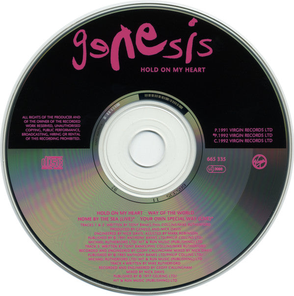 Genesis : Hold On My Heart (CD, Maxi)