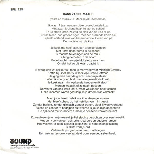 Braak : Dans Van De Maagd / Wat Een Geluk (7", Single)