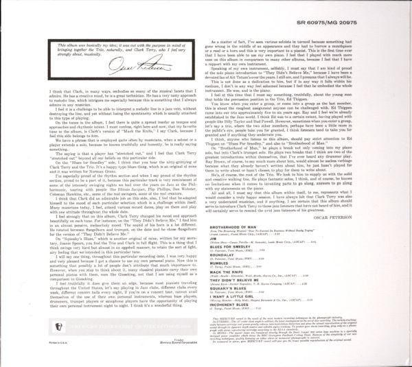 The Oscar Peterson Trio / Clark Terry : Oscar Peterson Trio + One (CD, Album, RE, RM, Dig)