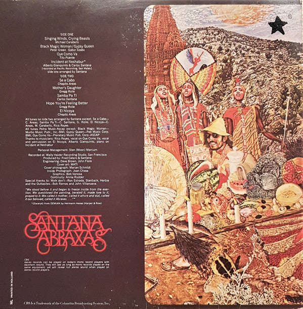 Santana : Abraxas (LP, Album, Gat)