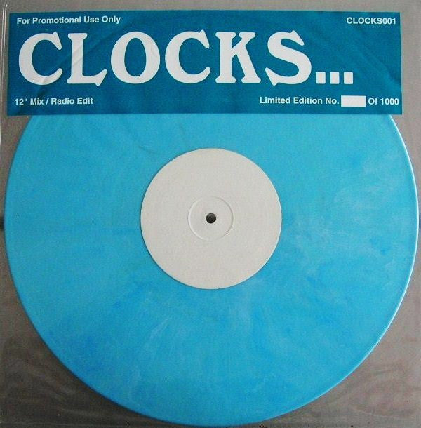 Coldplay : Clocks... (12", S/Sided, Ltd, Promo, Unofficial, W/Lbl, Blu)