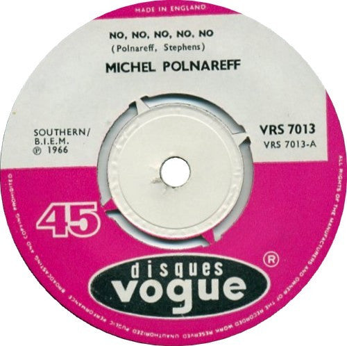 Michel Polnareff : No, No, No, No, No / Beatnik (7", Single)