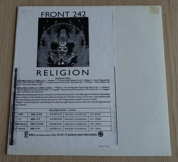 Front 242 : Religion (12", Promo, W/Lbl)