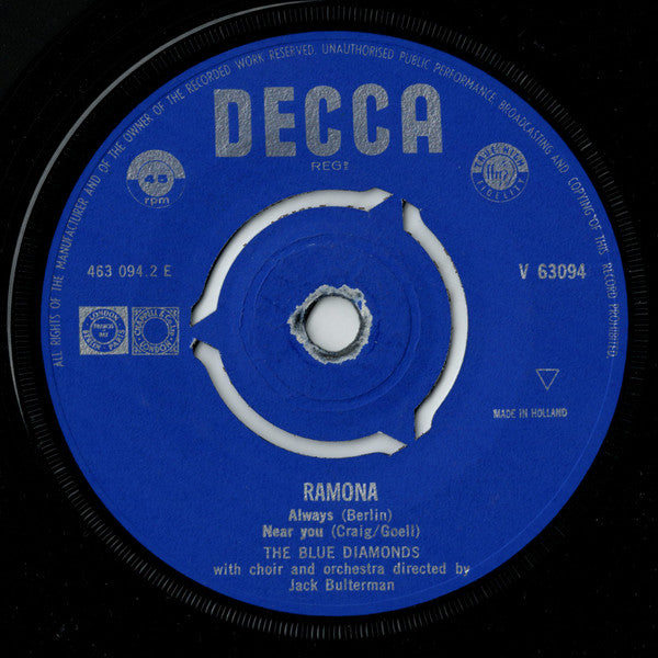 The Blue Diamonds : Ramona (7", EP, Mono)